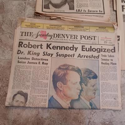 Robert Kennedy assassination Newspapers President is Slain - Robert Kennedy Fights for his life