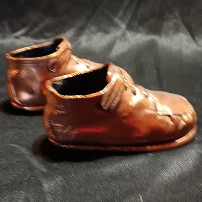 Vintage Mason Masterpieces Heirlooms of babyhood Bronze coated baby shoes