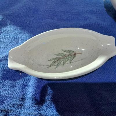 Vintage Franciscan Earthenware Autumn Leaves Serving pieces salt & pepper cream& sugar and spoon rests