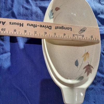 Vintage Franciscan Earthenware Autumn Leaves Divided dishes and large platter