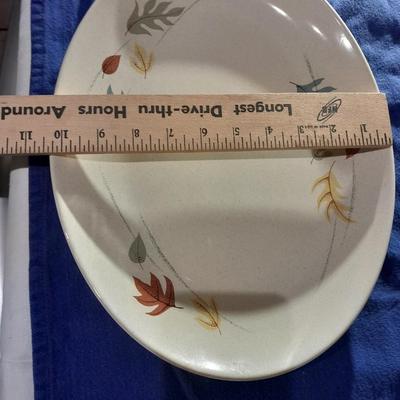 Vintage Franciscan Earthenware Autumn Leaves Divided dishes and large platter
