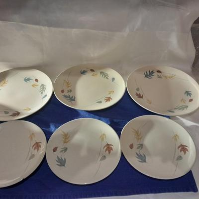 Vintage Franciscan Earthenware Autumn Leaves salad and dinner plates set of 3 each