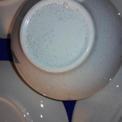 Vintage Franciscan Earthenware Autumn Leaves cups, saucers, and small bowls set of 3 each (3 of )