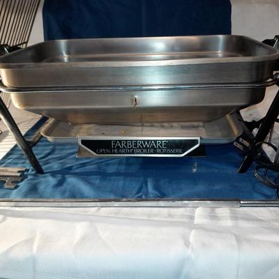 Kitchen Farberware hearth boiler - rotisserie with accessories and steak lover's cookbooks