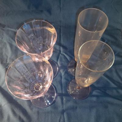 Pink toned stemware