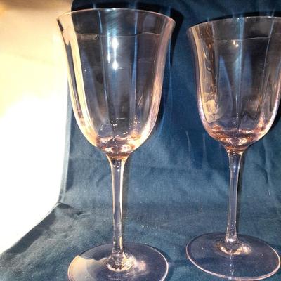 Pink toned stemware