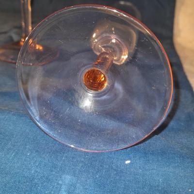 Pink toned stemware