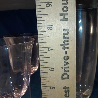 Pink toned stemware