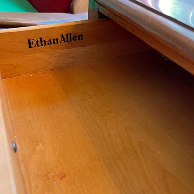 Vintage Ethan Allen Hard Rock Maple Side Table