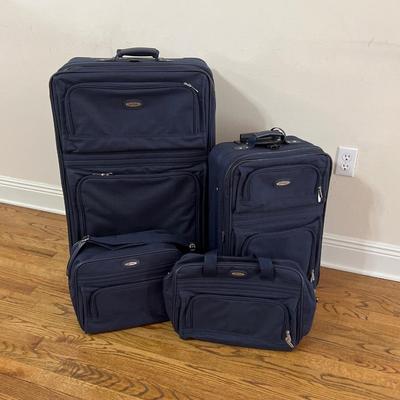 JAGUAR ~ Four (4) Piece Navy Blue Luggage Set