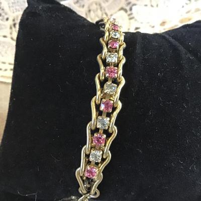 Rhinestone Pink Bracelet