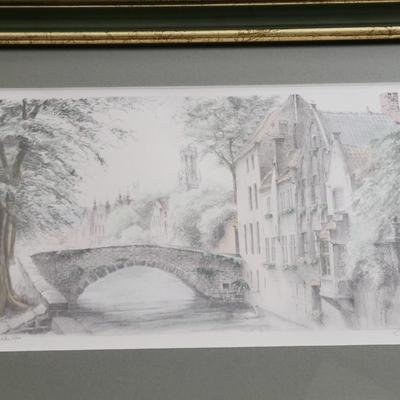 Pencil Signed and Numbered Lithograph by Guilini C. 
