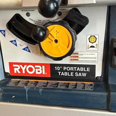 RYOBI ~ 10â€ Portable Table Saw w/Accessories