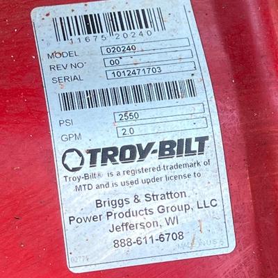 TROY-BILT ~ Project Pro ~ 2550 PSI Pressure Washer ~ *Read Details