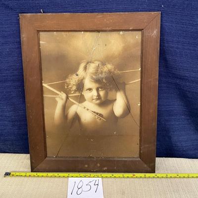 Vintage Cupid Awake Print cira 1897