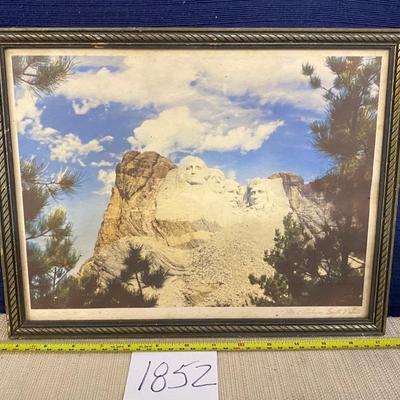 Vintage Picture of Mount Rushmore
