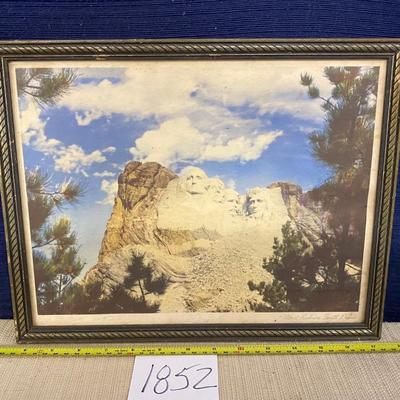 Vintage Picture of Mount Rushmore