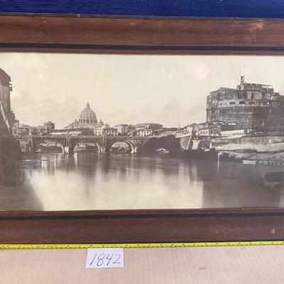 Vintage Print Saint Peters Basilica Rome Vatican