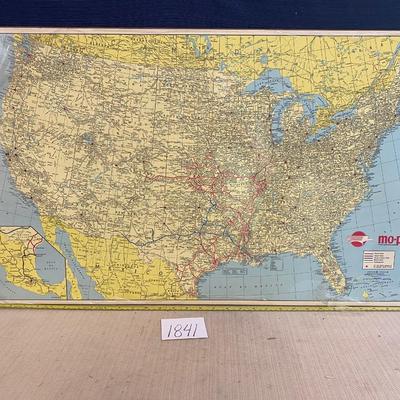 Vintage Mo-Pacific US Map