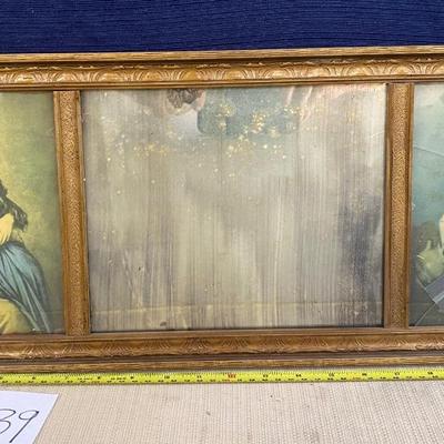 Vintage Mirror with Pretty Ladies