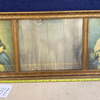 Vintage Mirror with Pretty Ladies
