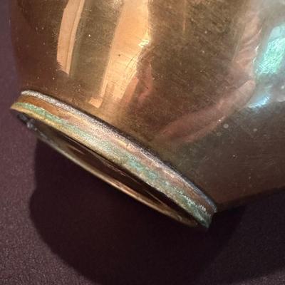 Pair of Engraved Brass Colored Vases (LR-KL)
