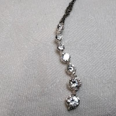Handcrafted 7 Gem Graduated Goshenite Orfevrerie Wiskemann 18" 925 Necklace