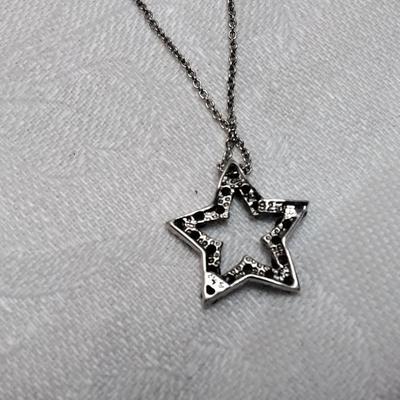 Sapphire Star 18" 925 Necklace