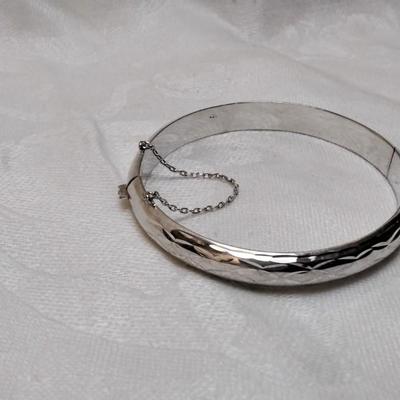 Vintage  925 2'5" Bracelet With Chain Clasp