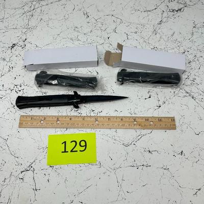 Three Folding Stiletto Knives