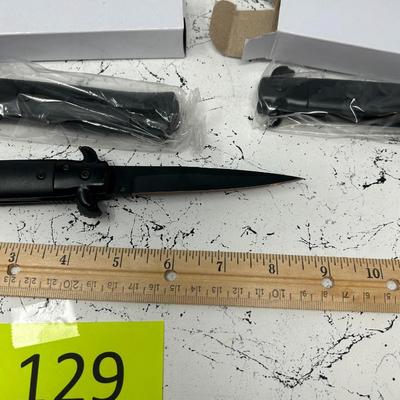 Three Folding Stiletto Knives