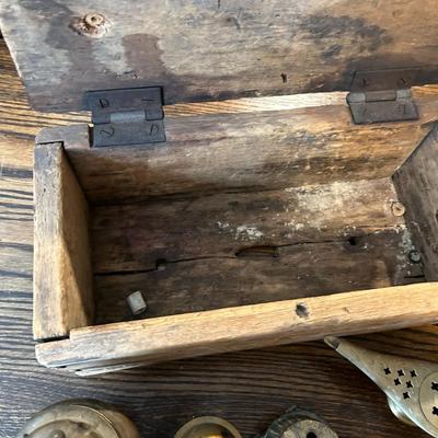 Vintage Box and 4 Vintage Incense Holders W/ Incense