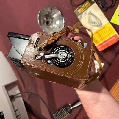 A collection of vintage camera & recorders