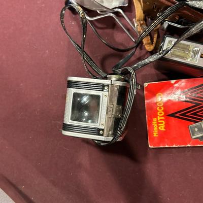 A collection of vintage camera & recorders