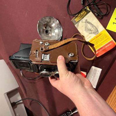 A collection of vintage camera & recorders