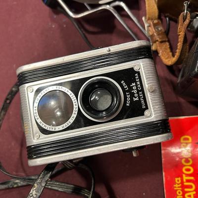 A collection of vintage camera & recorders