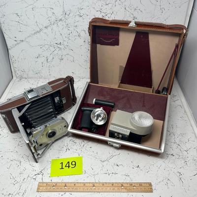Polaroid Land Camera, Case + more