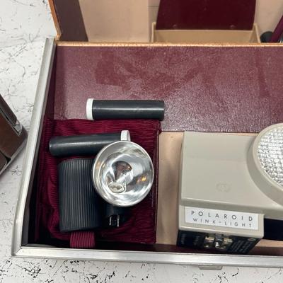 Polaroid Land Camera, Case + more