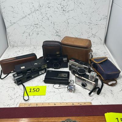 Vintage point & shoot cameras & cases