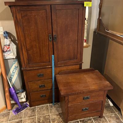 Media Stand Dresser End Table Set