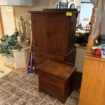 Media Stand Dresser End Table Set