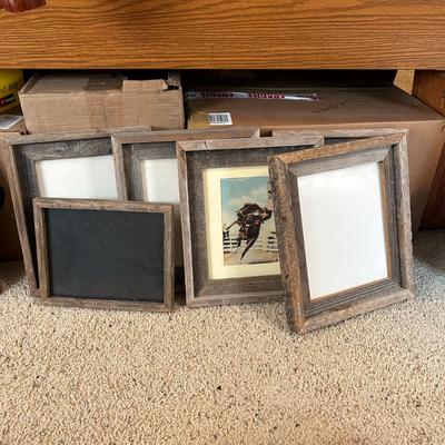 Six Vintage Barnwood Picture Frames