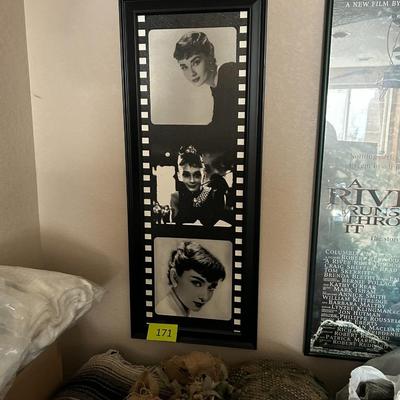 Aubrey Hepburn Film Reel Framed Poster