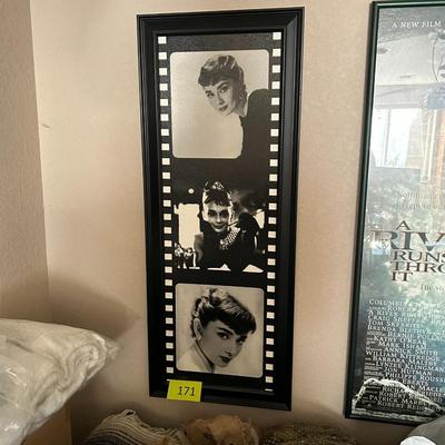 Aubrey Hepburn Film Reel Framed Poster
