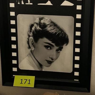 Aubrey Hepburn Film Reel Framed Poster