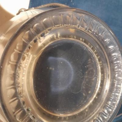Galway crystal wine glasses - stem glasses with vintage Italy glass pitcher
