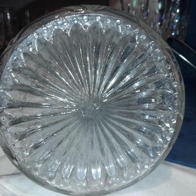 Galway crystal wine glasses - stem glasses with vintage Italy glass pitcher