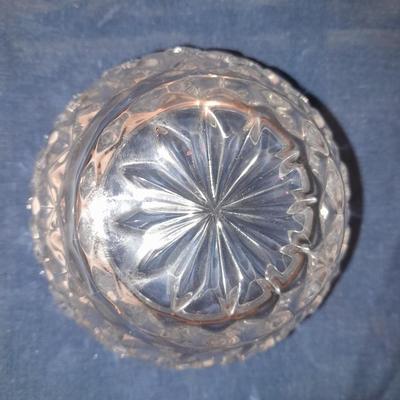 Glass snack plates with stemware and a bowl
