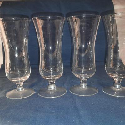 Assortment of stemmed drinking glasses