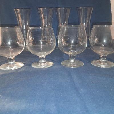 Assortment of stemmed drinking glasses
